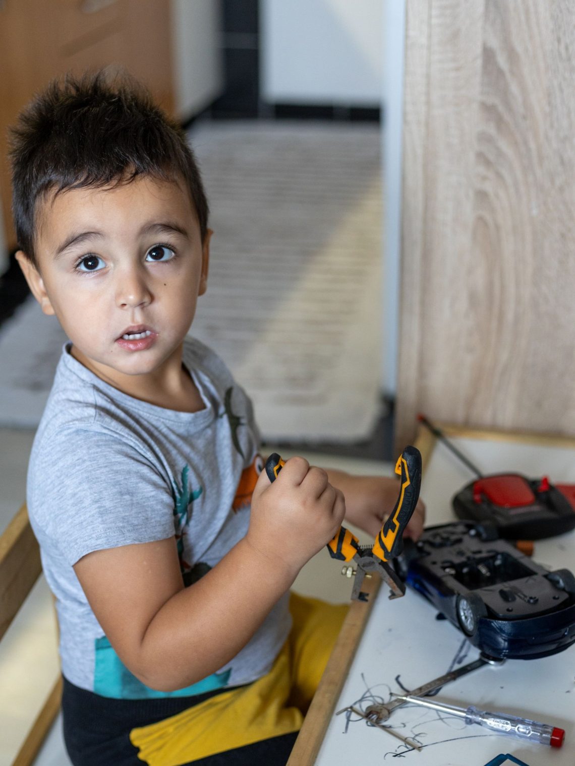 Sort Broken Toys into Fix, Find Parts, and Retire